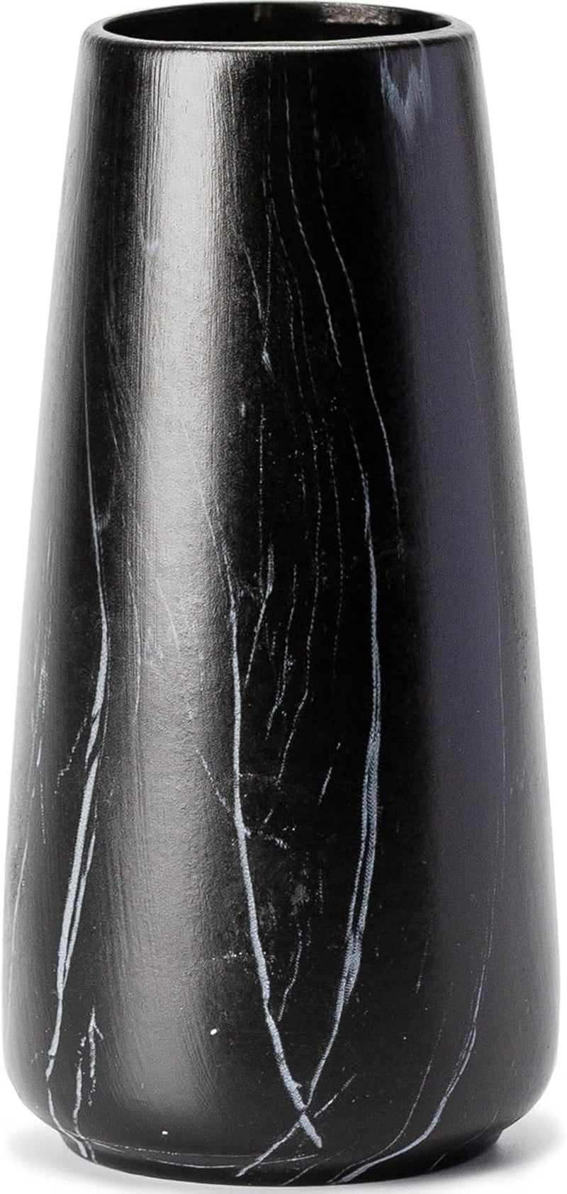 Bright White Vase - 6“ White Ceramic Flower Vase, Boho Vases for Pampas Grass, Minimalist Modern Vases for Home Decor, Table Shelf Living Room Farmhouse Decor