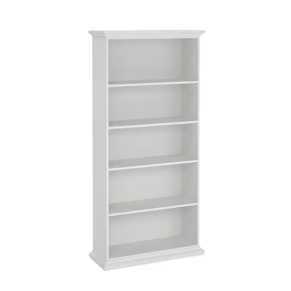 Sonoma White 5-Shelf Bookcase | Modern Open Storage Display