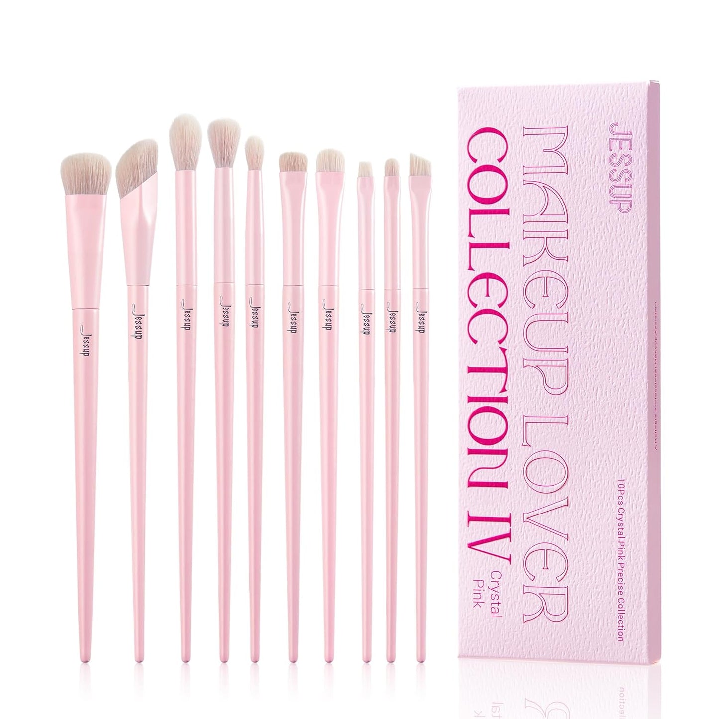 14-Piece Makeup Brush Set – Premium Synthetic Brushes for Foundation, Contour, Blush, Eyeshadow & Blending, Light Grey