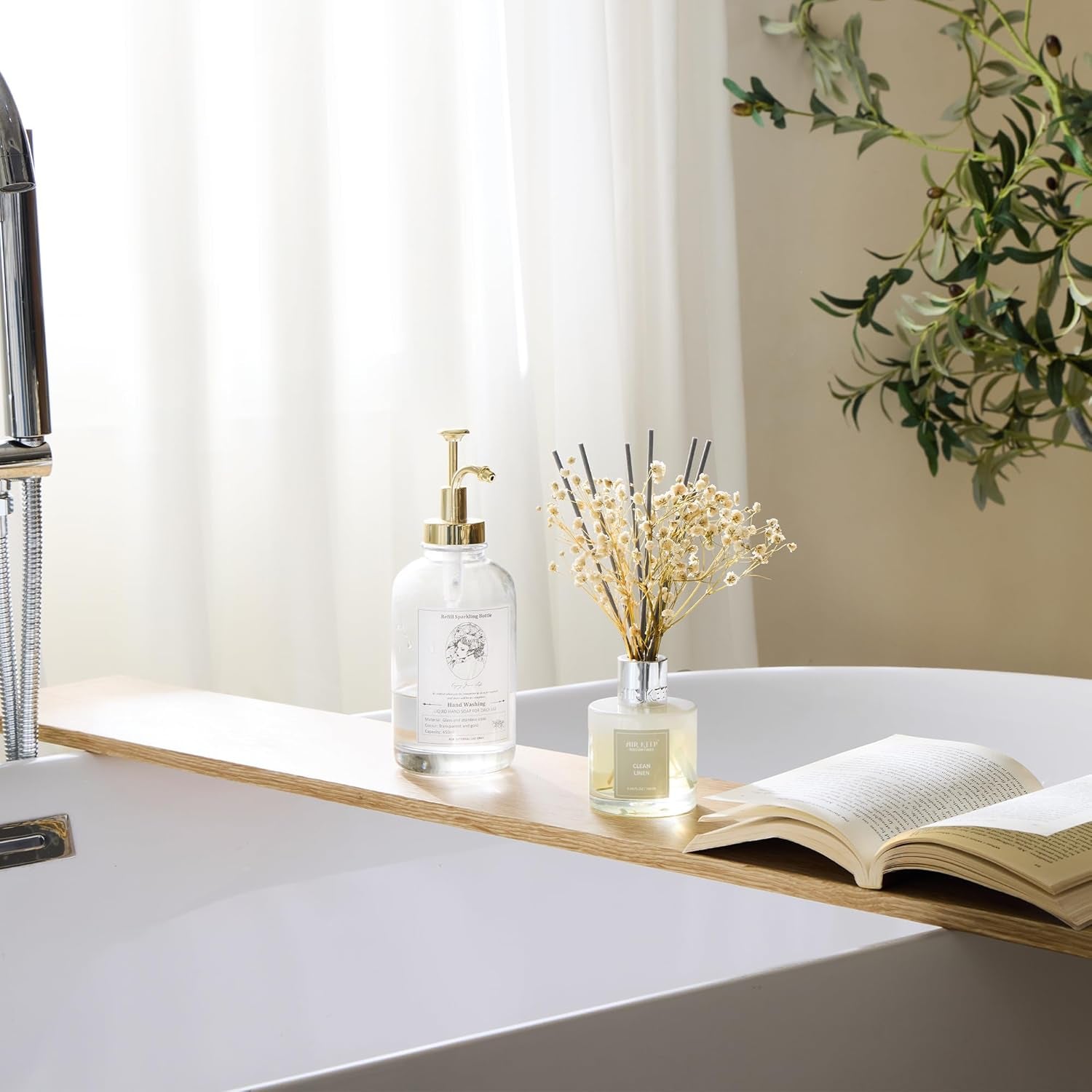 Clean Linen Reed Diffuser Set | Home Fragrance & Bathroom Decor