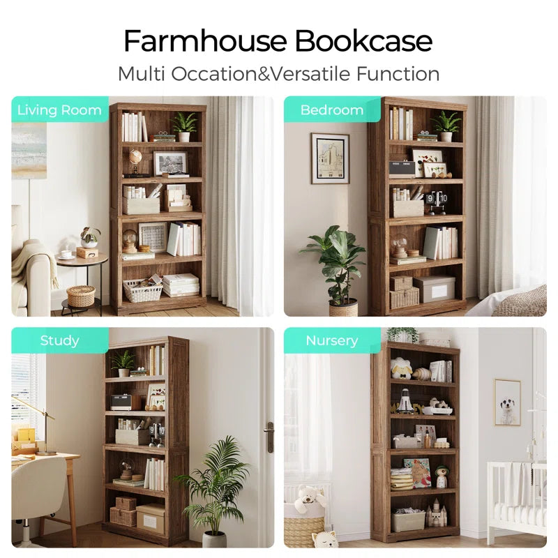 Kiwako Bookcase | Modern 5-Tier Open Storage Shelf