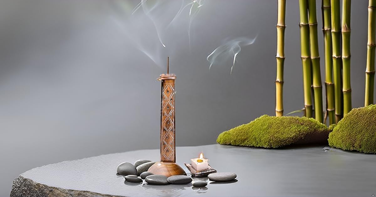 Wooden Incense Burner Tower | Stick & Cone Holder for Meditation & Home Fragrance