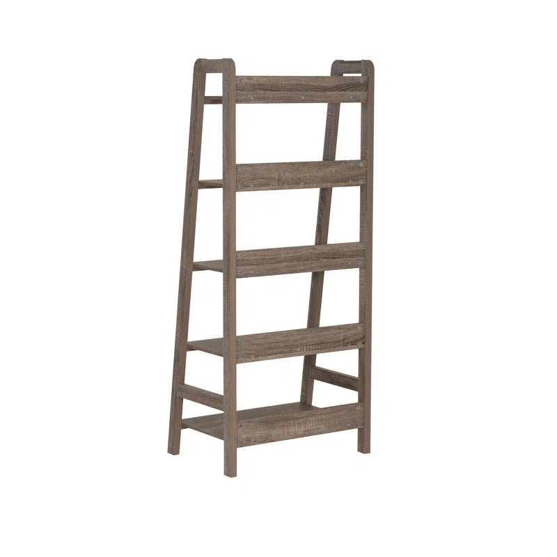 Eiland Ladder Bookcase | Modern 5-Tier Leaning Storage Shelf