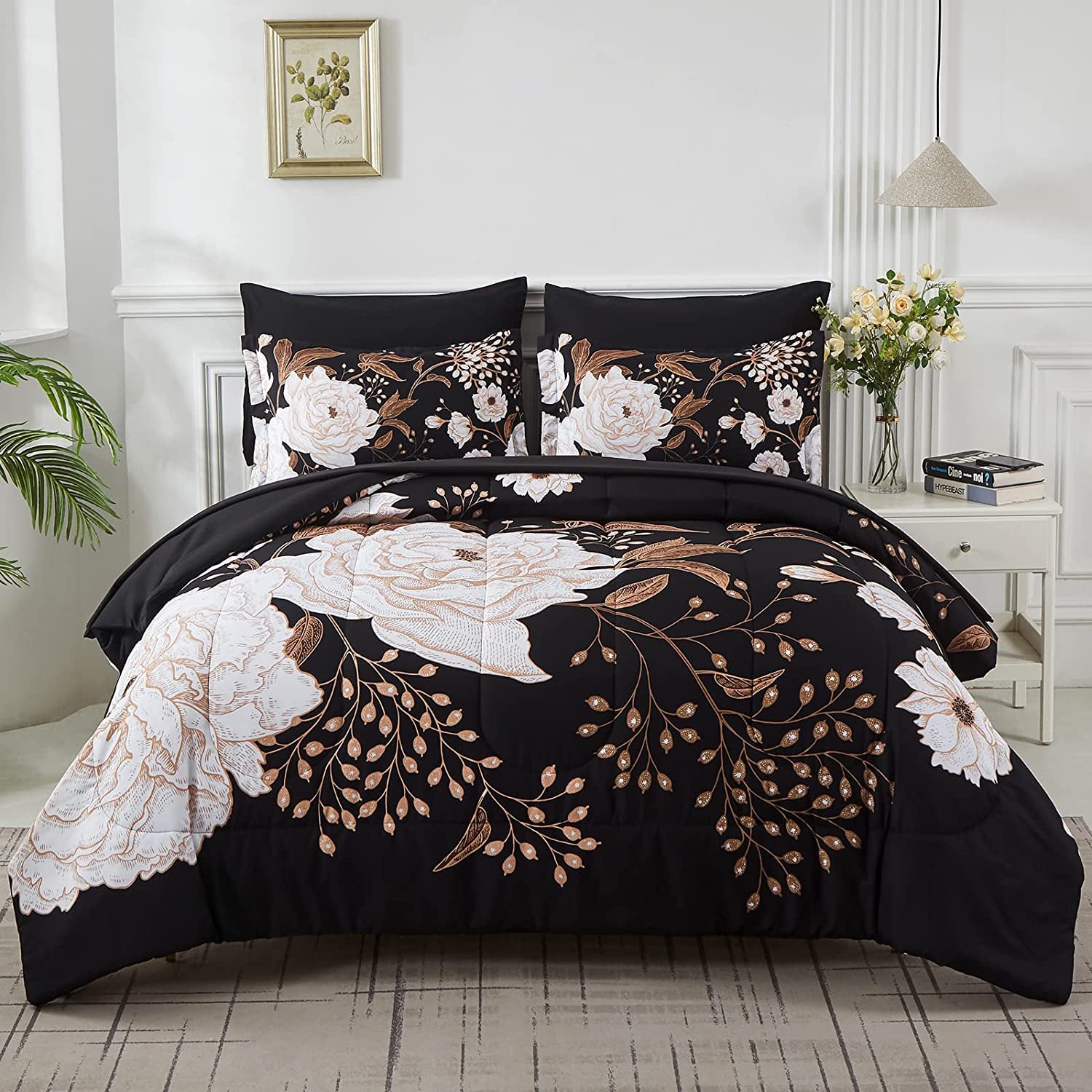 7-Piece Bed in a Bag Comforter Set | Reversible Soft Microfiber Bedding, All-Season Sheet Set