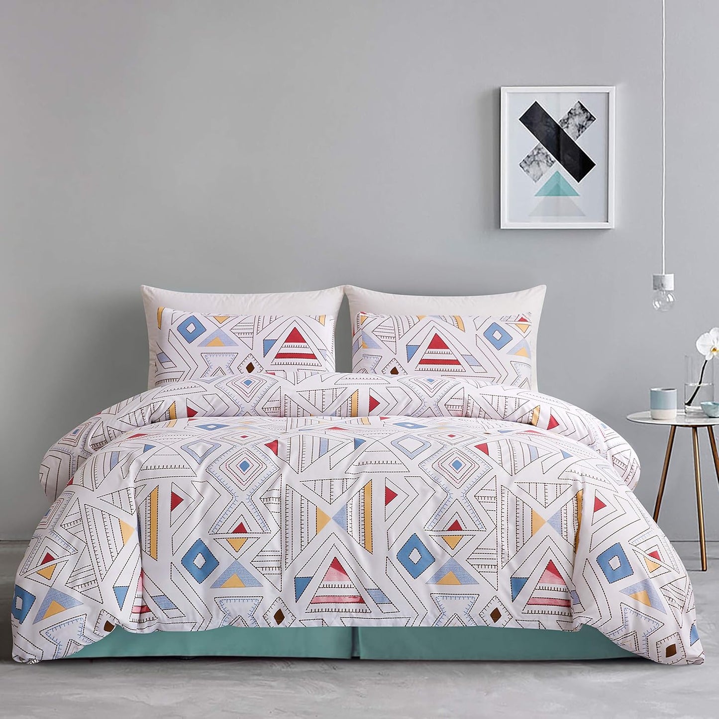 Bohemian Duvet Cover Set | Lightweight Duvet Cover with Pillow Sham