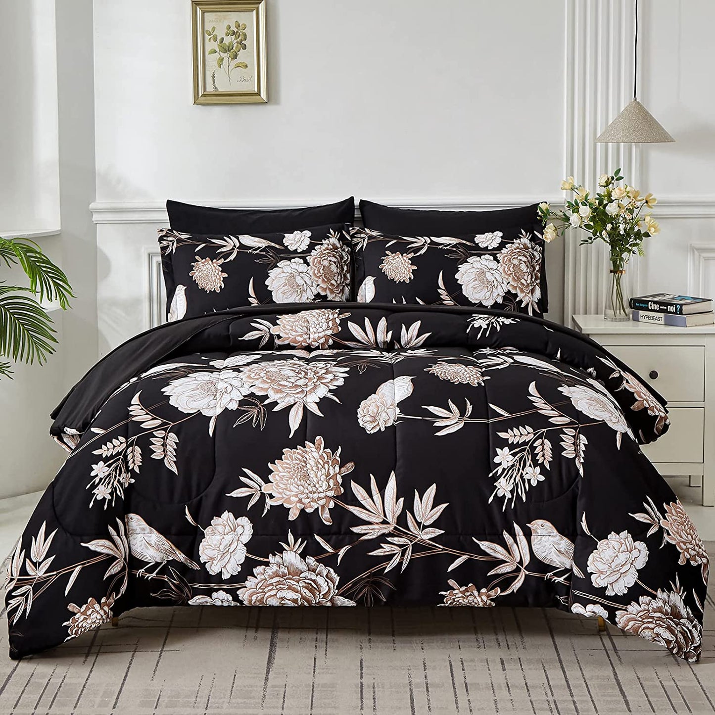 7-Piece Bed in a Bag Comforter Set | Reversible Soft Microfiber Bedding, All-Season Sheet Set