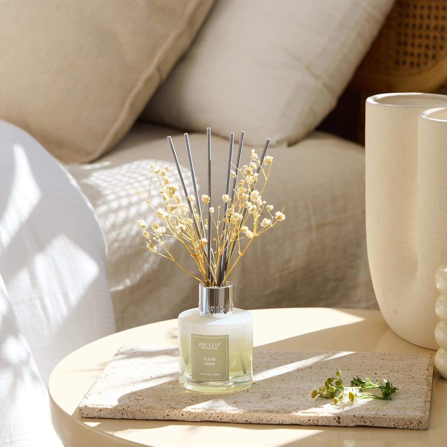 Clean Linen Reed Diffuser Set | Home Fragrance & Bathroom Decor