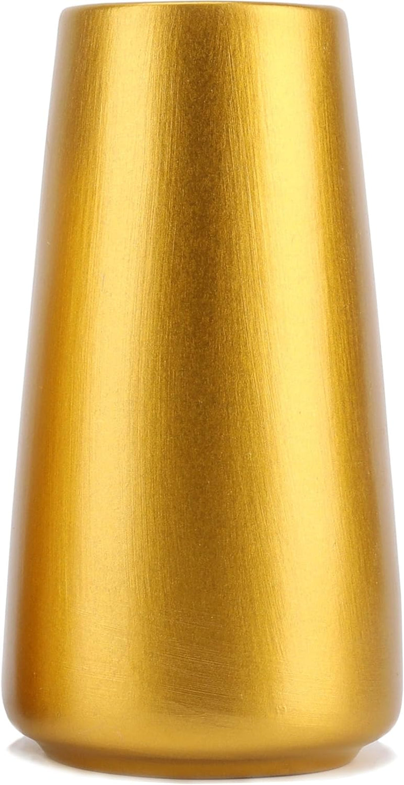 Bright White Vase - 6“ White Ceramic Flower Vase, Boho Vases for Pampas Grass, Minimalist Modern Vases for Home Decor, Table Shelf Living Room Farmhouse Decor