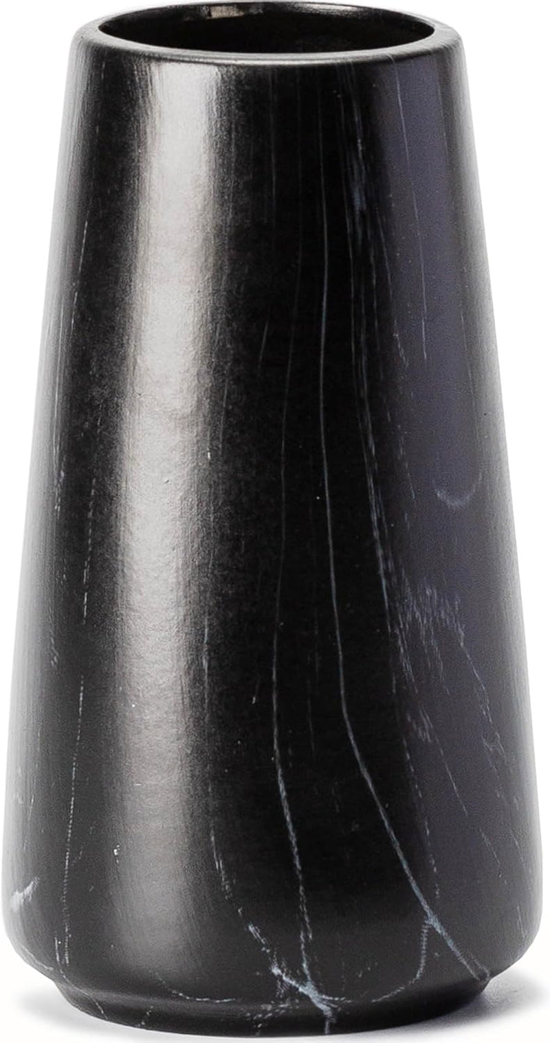 Bright White Vase - 6“ White Ceramic Flower Vase, Boho Vases for Pampas Grass, Minimalist Modern Vases for Home Decor, Table Shelf Living Room Farmhouse Decor