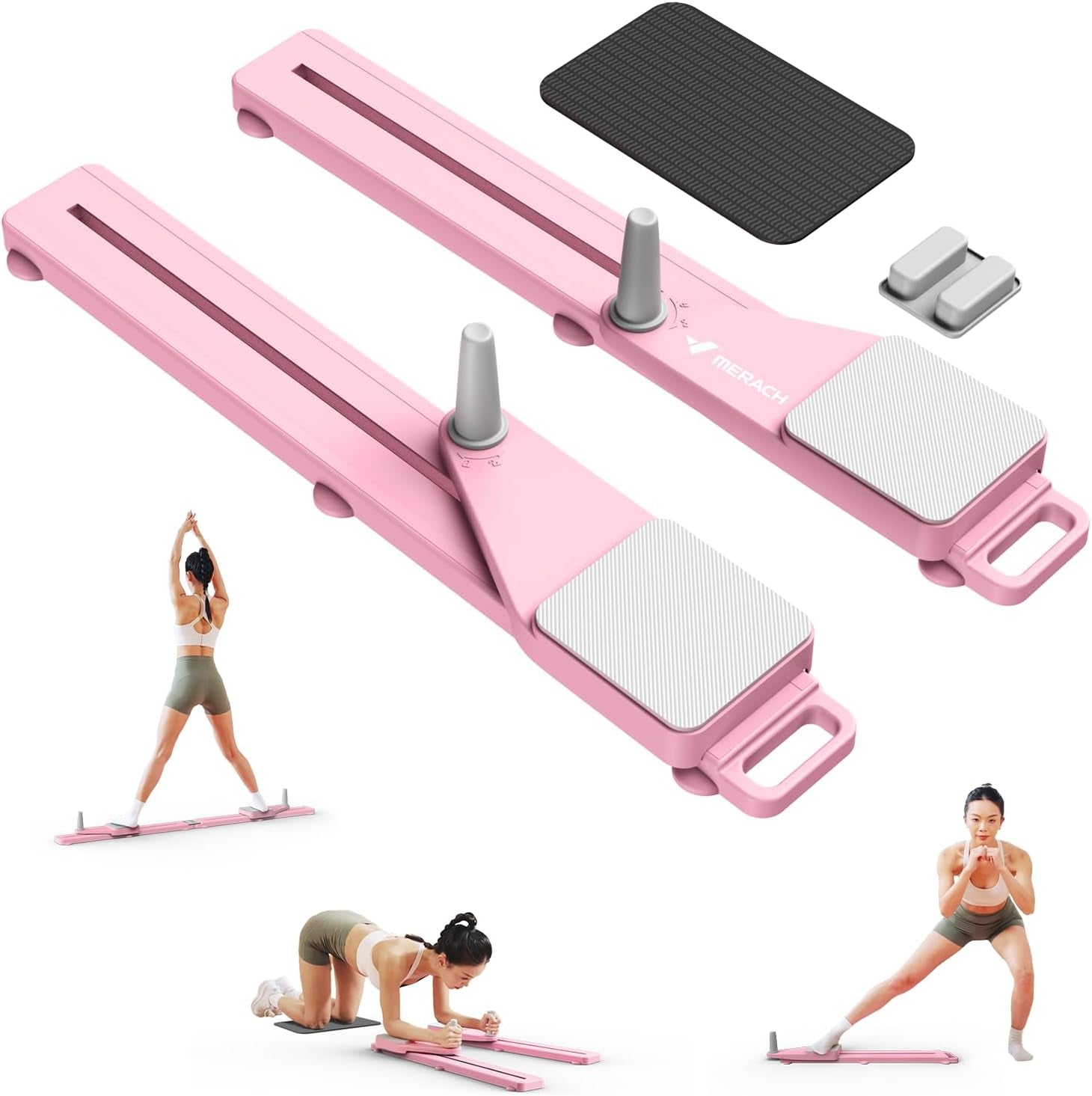 Multifunctional Pilates Board with Detachable Ab Trainer, Anti-Slip Design, and Portability for Core Workouts - Ideal Home Gym Equipment for Women
