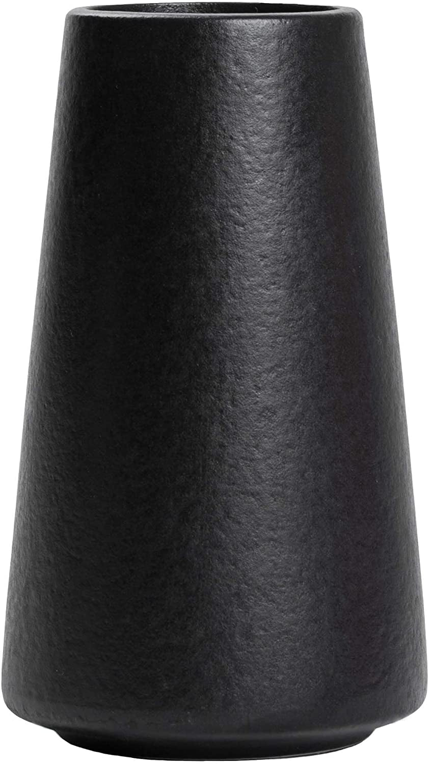 Bright White Vase - 6“ White Ceramic Flower Vase, Boho Vases for Pampas Grass, Minimalist Modern Vases for Home Decor, Table Shelf Living Room Farmhouse Decor