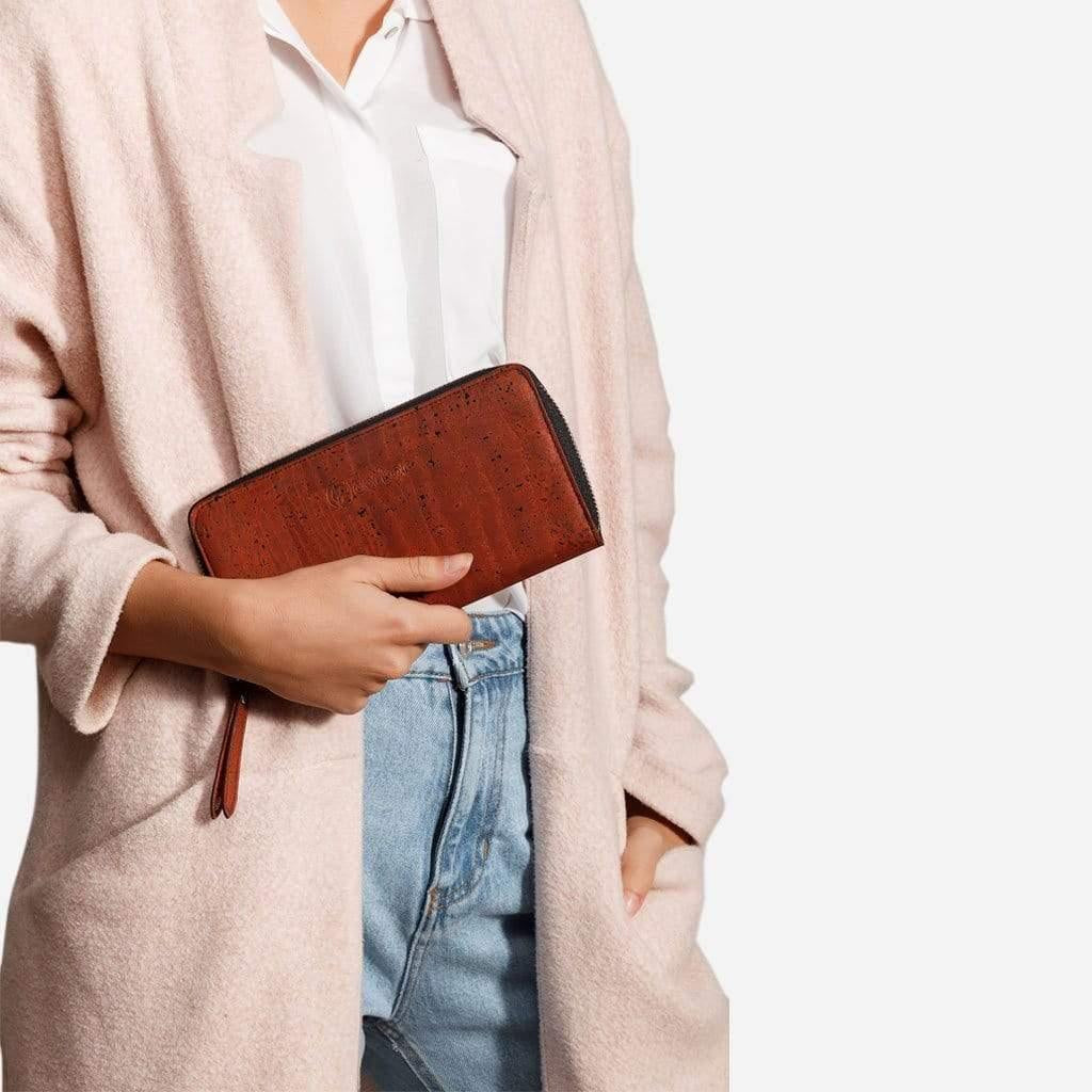 Women’s Long Cork Wallet | Eco-Friendly Slim Design