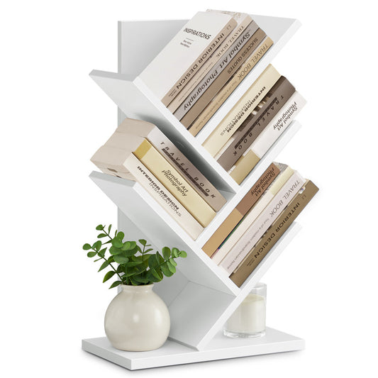 Trivette Geometric Bookcase | Modern Multi-Tier Display Shelf