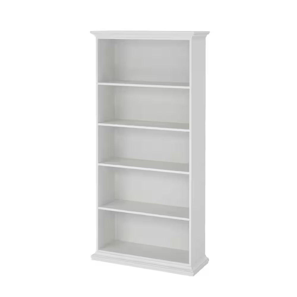 Sonoma White 5-Shelf Bookcase | Modern Open Storage Display