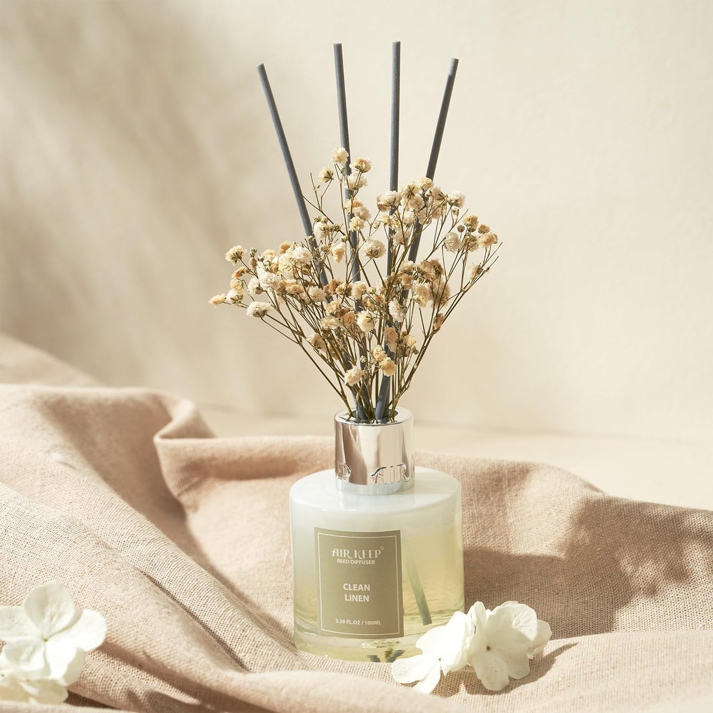 Clean Linen Reed Diffuser Set | Home Fragrance & Bathroom Decor