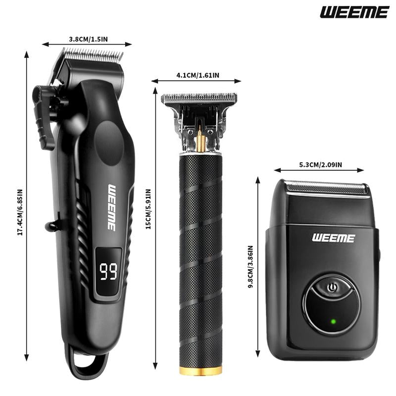 Professional Men'S Electric Shaver, Built-In Rechargeable Battery, T-Head Trimmer, Rechargeable Shaver Machine USB Charging, Perfect Gift for Him, Shaver Set