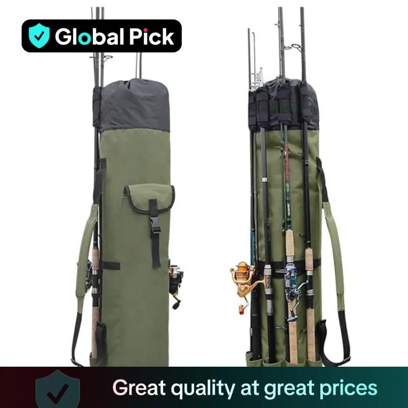 Multi-Function Fishing Pole Bag, Portable Fishing Tool Organizing Bag, Outdoor Fishing Accessory