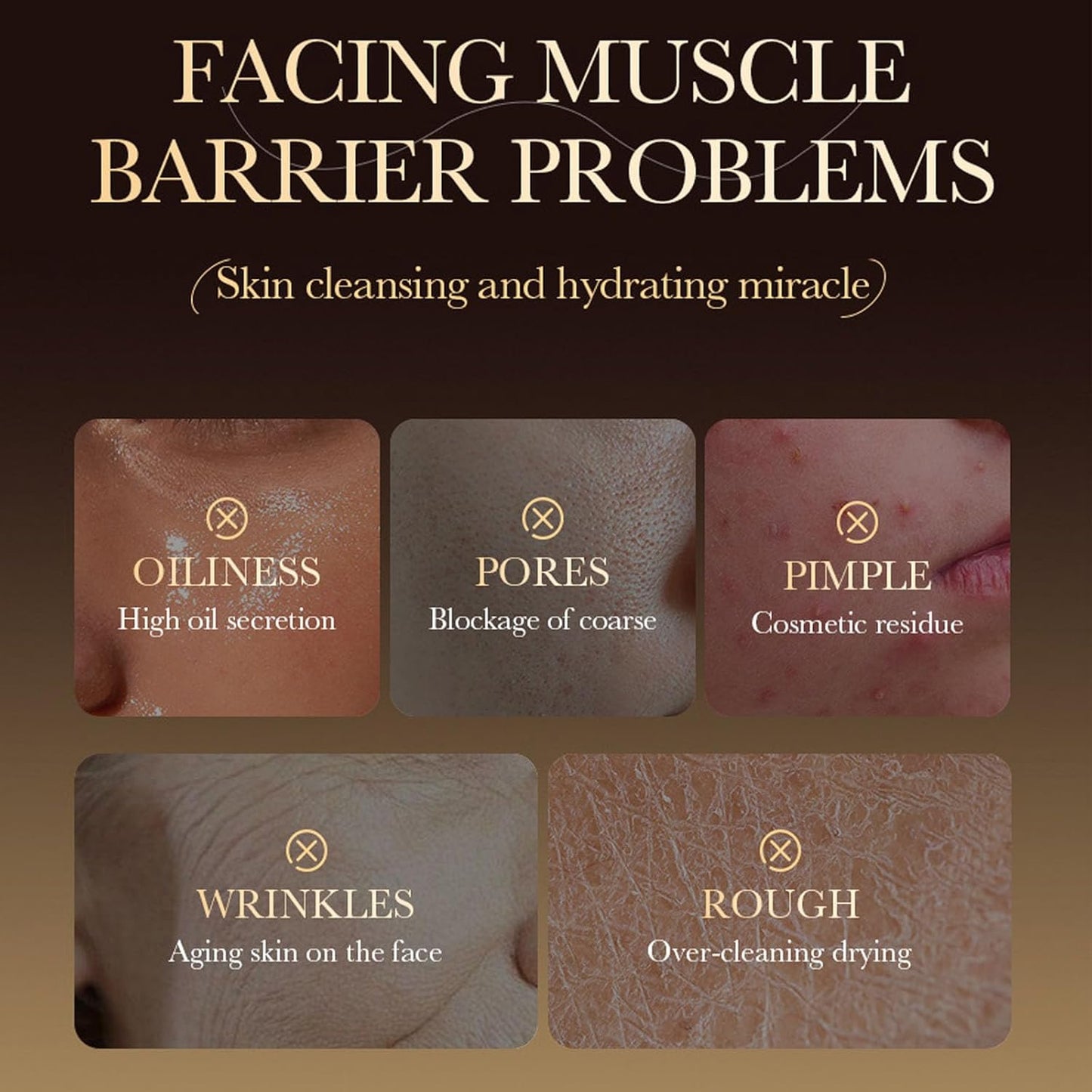 Retinol Skin Care Set | Anti-Aging Face Kit for Women, Firming & Tightening Skincare Set, Brown