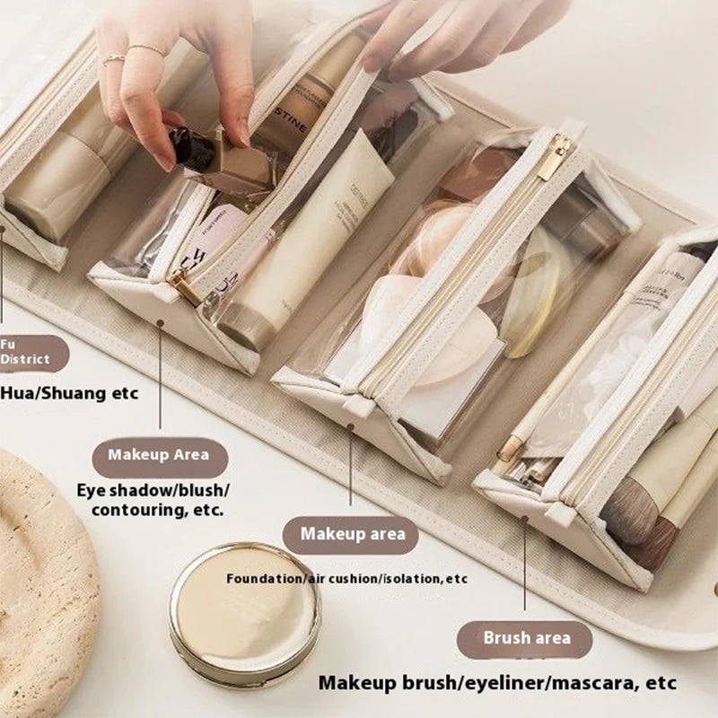 Large Capacity Portable Folding Cosmetic Bag