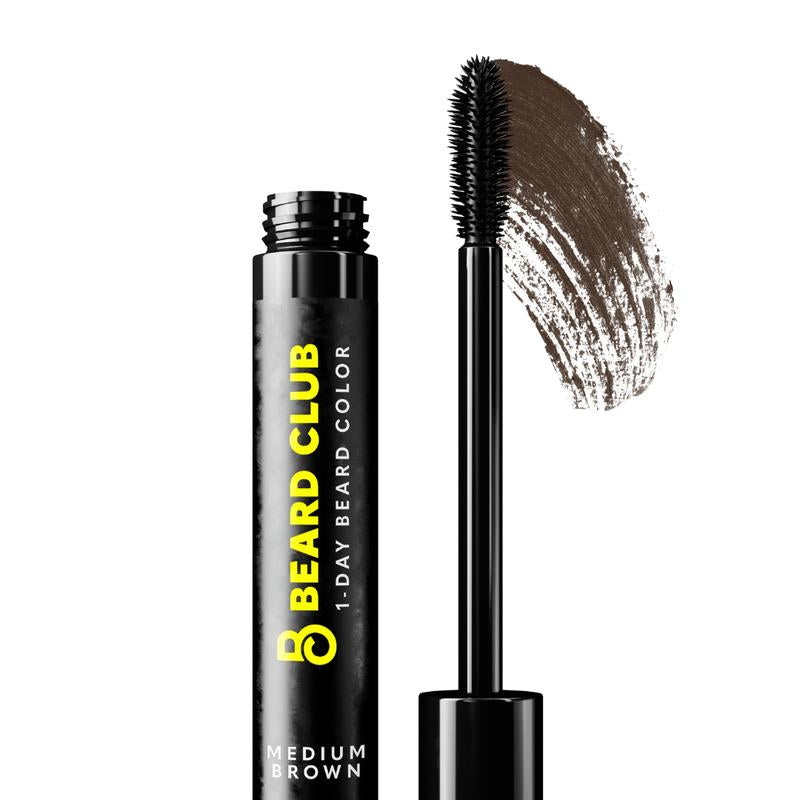 Beard Club One-Day Beard & Eyebrow Color - Available in Four Colors and Four Sizes - Temporary Color for Beard and Eyebrows, Covers Greys, Fills in Patches, and Enhances Volume - 30 Applications per Tube