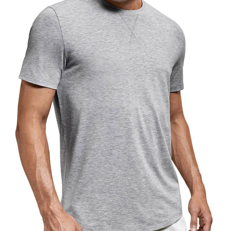 Dokotoo Men Mens 3 Pack Crewneck T-Shirts Short Sleeve Hipster Hip Hop Longline Classic Tee Tops