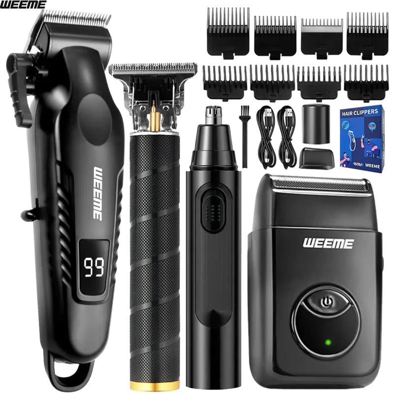 Professional Men'S Electric Shaver, Built-In Rechargeable Battery, T-Head Trimmer, Rechargeable Shaver Machine USB Charging, Perfect Gift for Him, Shaver Set
