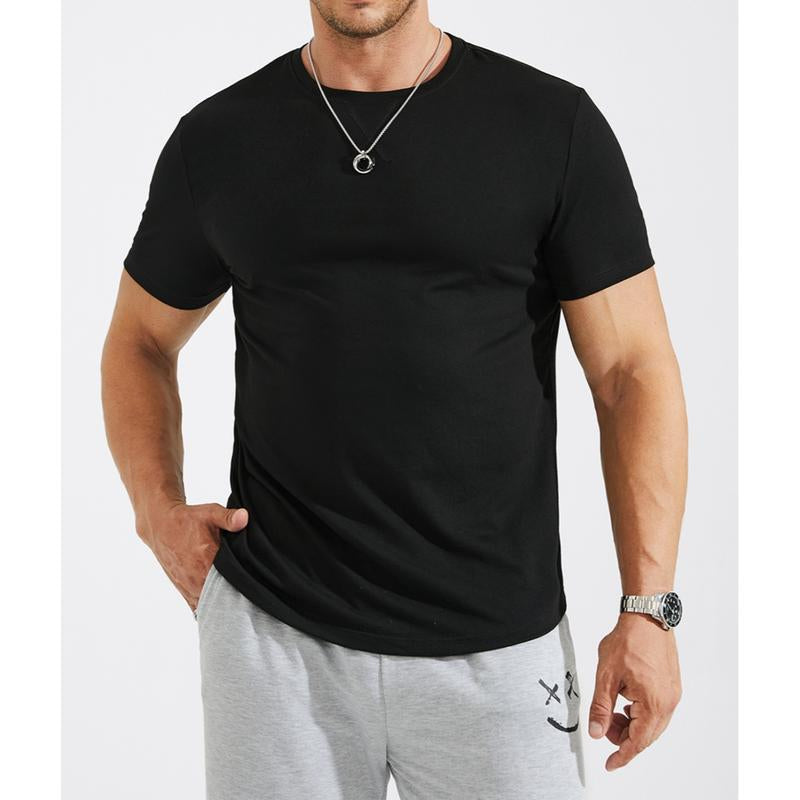 Dokotoo Men Mens 3 Pack Crewneck T-Shirts Short Sleeve Hipster Hip Hop Longline Classic Tee Tops