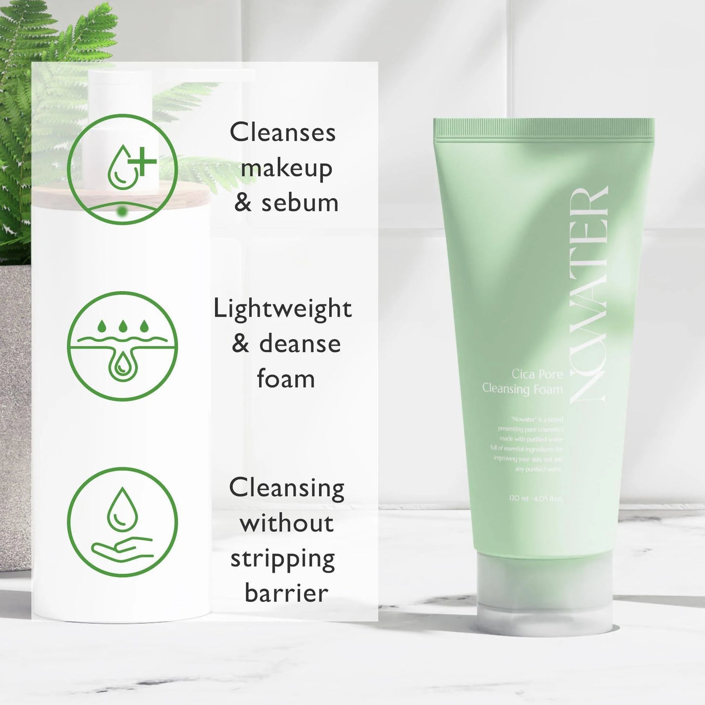 Cica Daily Pore Cleansing Foam – Sebum Control + Hydration (4.05 fl oz)