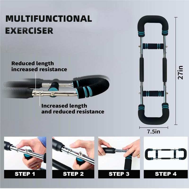 Arm Trainer、Chest Workout Strengthen Chest and Arm Muscles Men'S Fitness Trainer Detachable Portable Spring Resistance Home Fitness Equipment