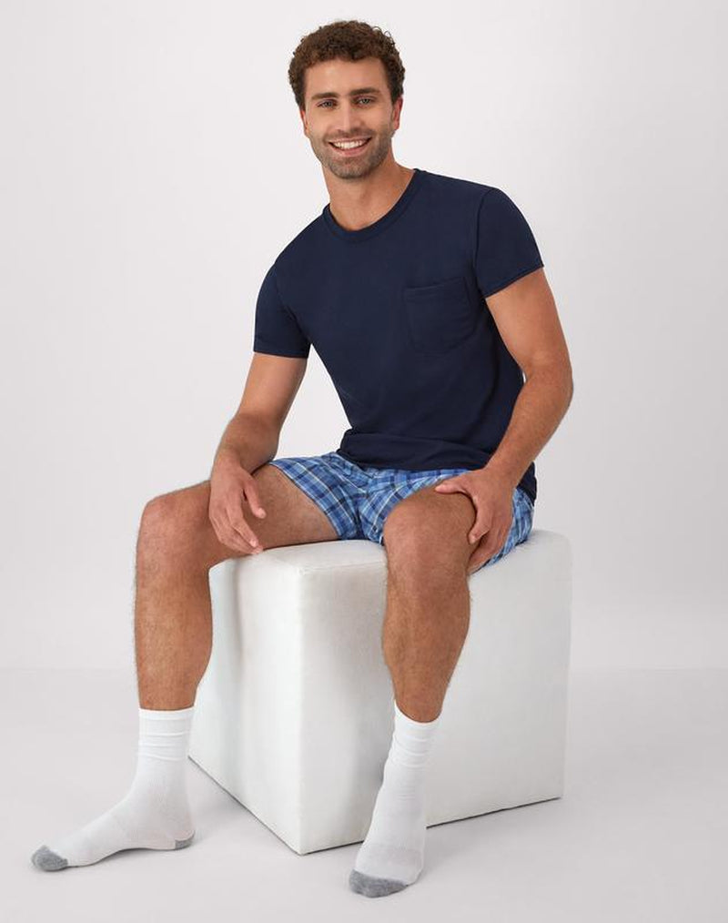 Hanes Men'S Cotton Pocket T-Shirt, Moisture-Wicking with Odor Control, Assorted Solids, 6-Pack