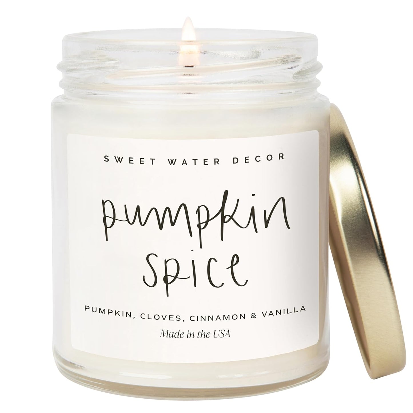 Leaves Autumn Soy Candle |Cinnamon & Apple Scented 9oz Jar, 40-Hour Burn Time, Fall Home Fragrance, Made in USA"