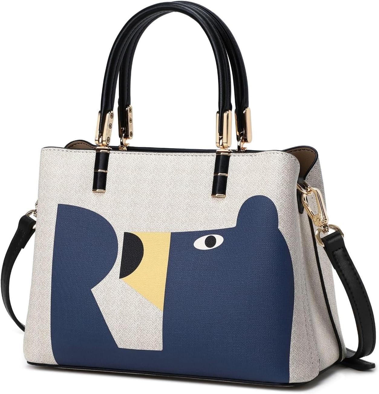 Women’s Top-Handle Vegan Leather Satchel | Detachable Strap Tote Handbag for Fashion & Everyday Use