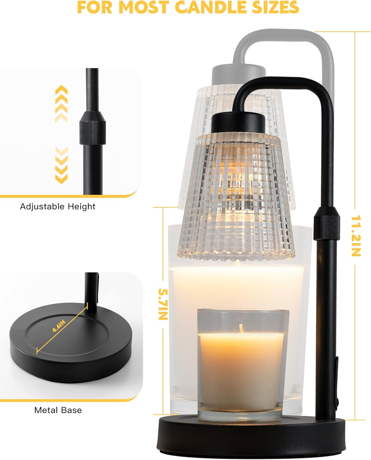 Candle Warmer Lamp with Timer & Dimmable Light – Wax Melt & Jar Candle Warmer