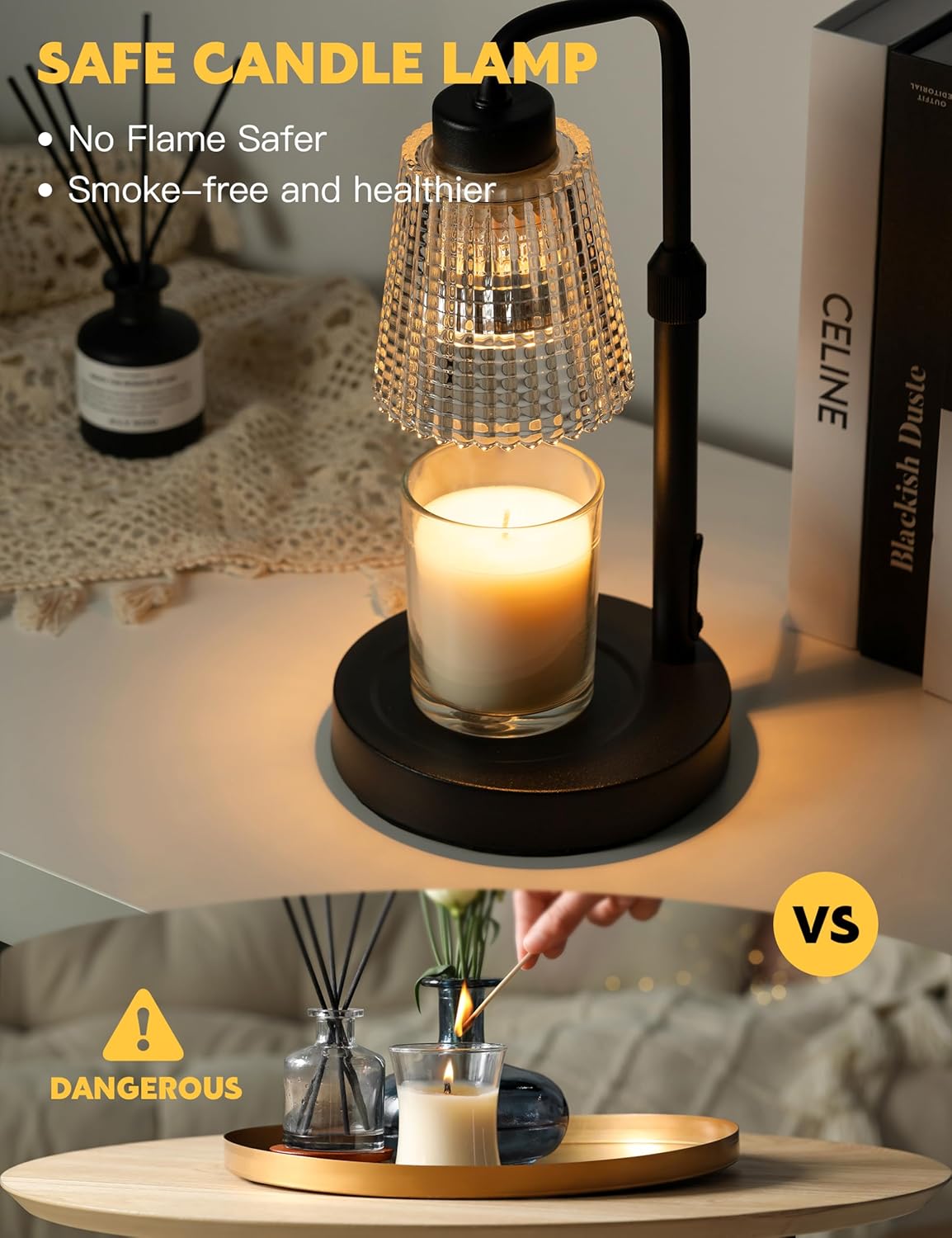 Candle Warmer Lamp with Timer & Dimmable Light – Wax Melt & Jar Candle Warmer