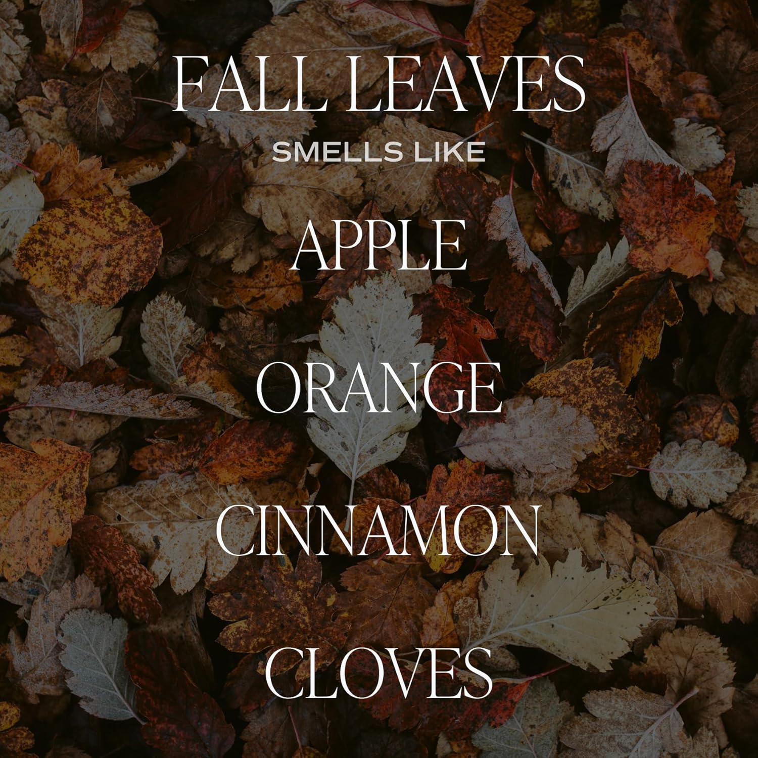 Leaves Autumn Soy Candle |Cinnamon & Apple Scented 9oz Jar, 40-Hour Burn Time, Fall Home Fragrance, Made in USA"