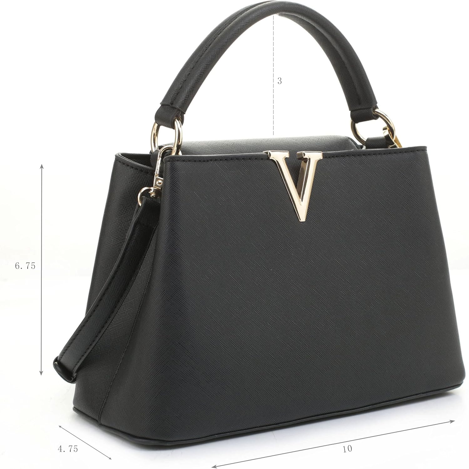 Women’s Small Satchel Bag | Classic Top Handle Crossbody Handbag with Shoulder Strap