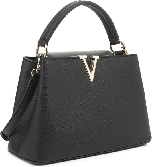 Women’s Small Satchel Bag | Classic Top Handle Crossbody Handbag with Shoulder Strap