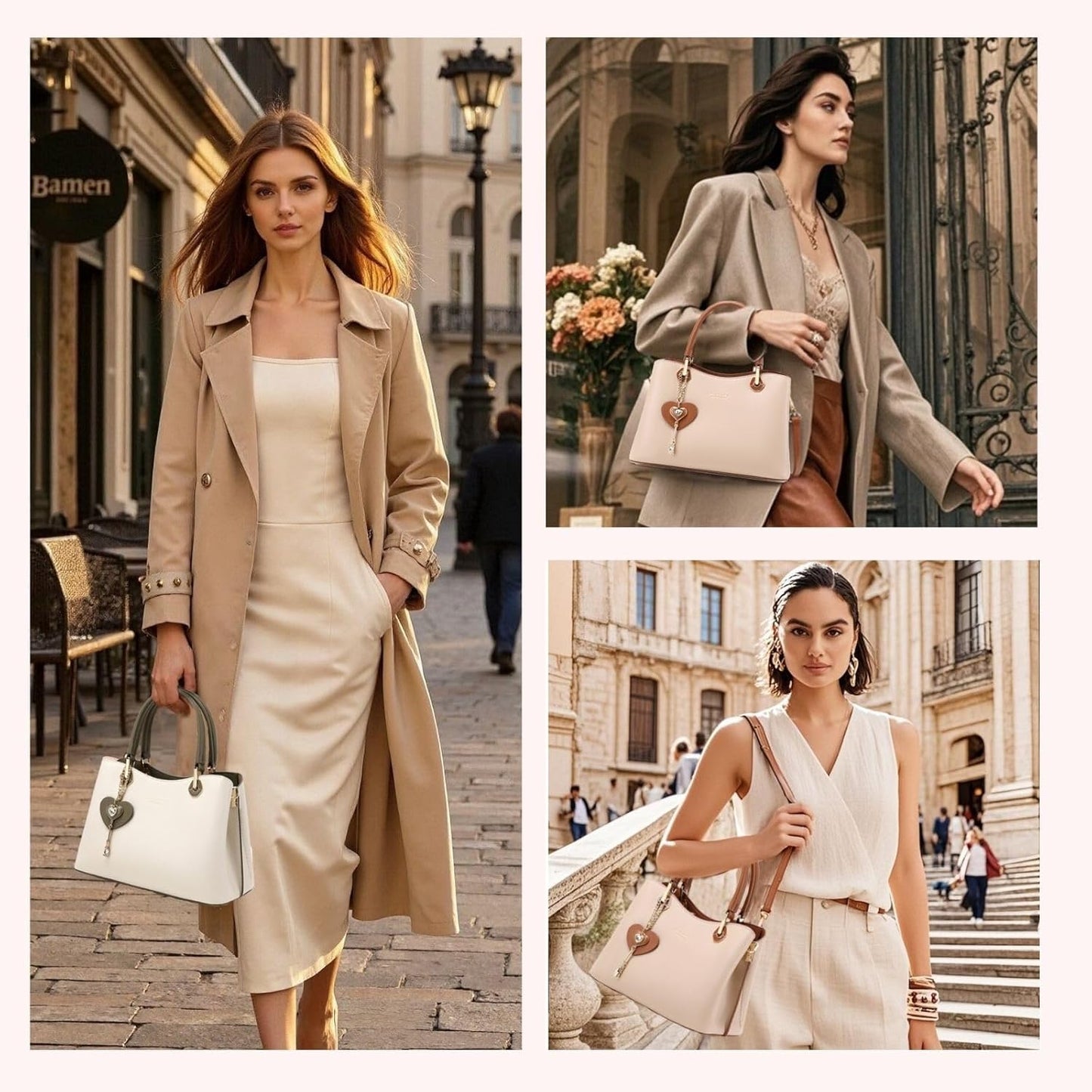 Women’s Top-Handle Vegan Leather Satchel | Detachable Strap Tote Handbag for Fashion & Everyday Use