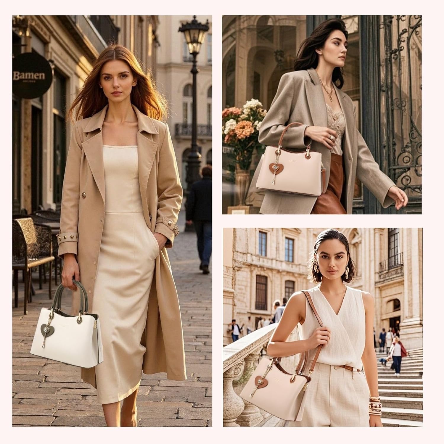 Women’s Top-Handle Vegan Leather Satchel | Detachable Strap Tote Handbag for Fashion & Everyday Use