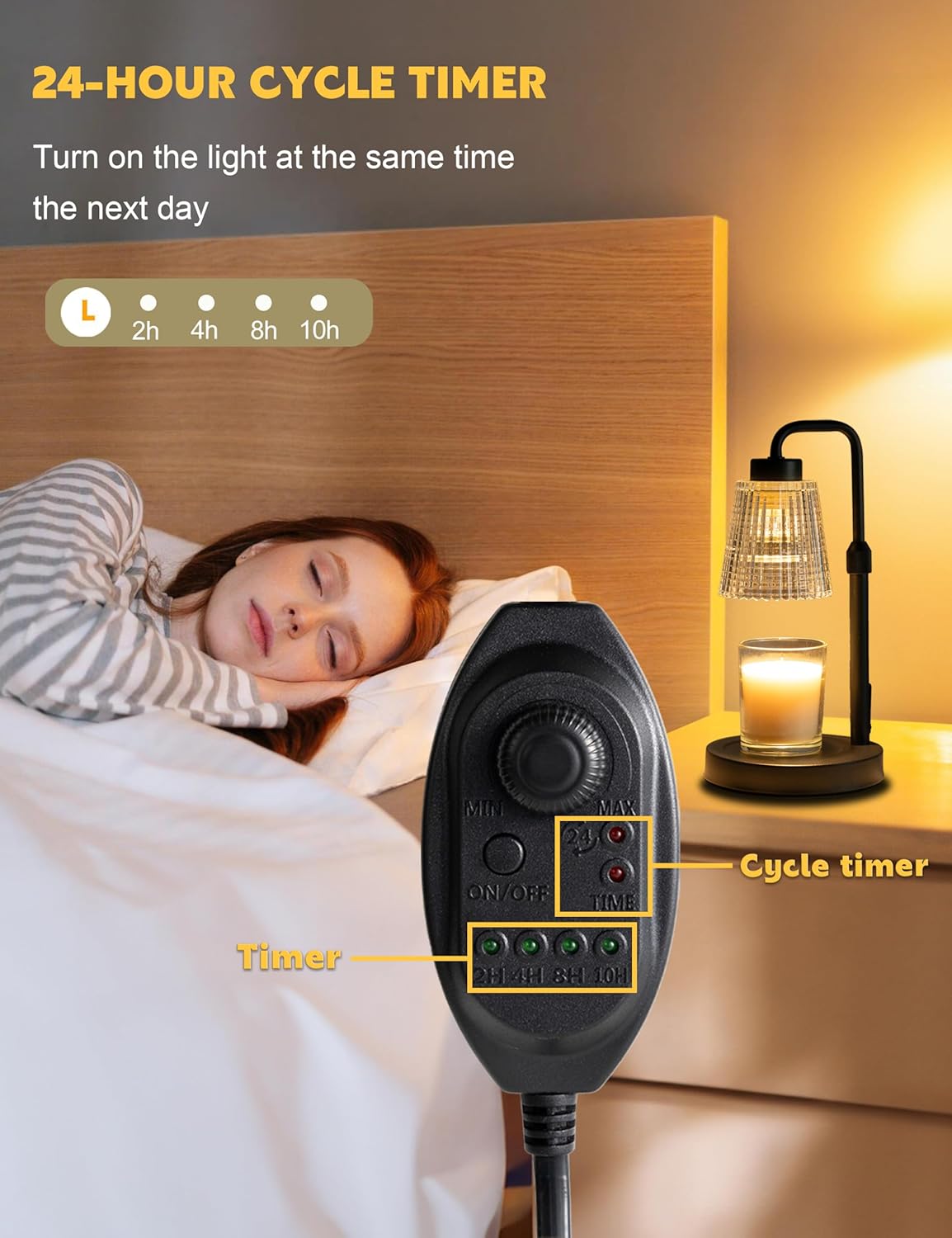 Candle Warmer Lamp with Timer & Dimmable Light – Wax Melt & Jar Candle Warmer