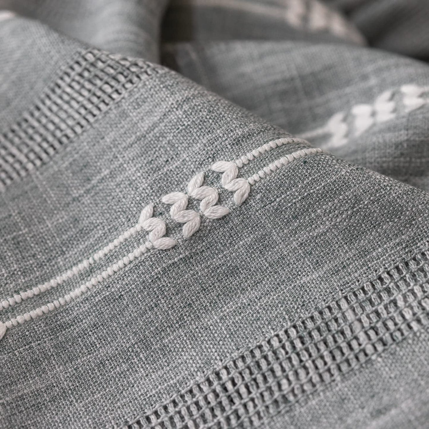 Boho Curtains for Bedroom Gray Vintage Curtains Living Room 52" W X 84" L