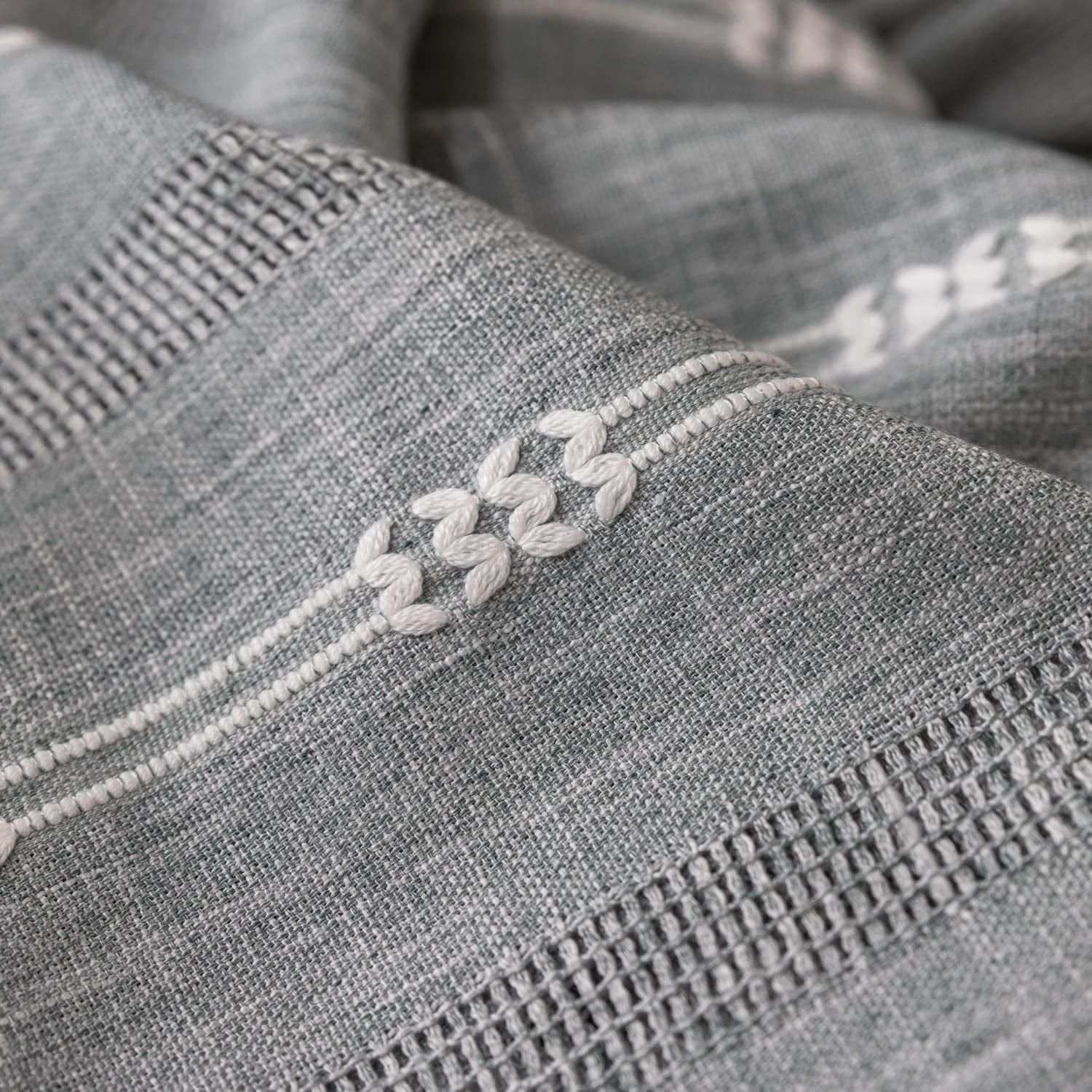 Boho Curtains for Bedroom Gray Vintage Curtains Living Room 52" W X 84" L