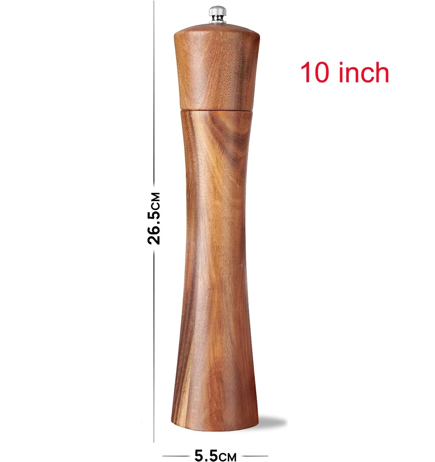 Acacia Wooden Salt & Pepper Grinder | Adjustable Ceramic Mill for Kitchen