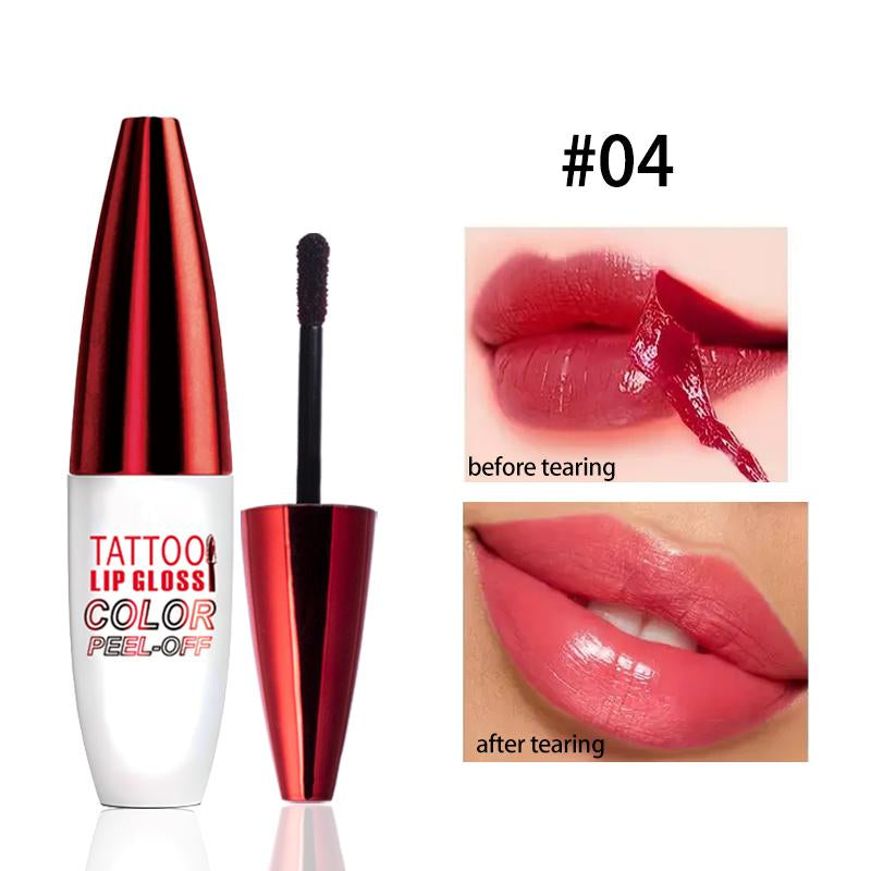 Tear off Glossy Lipstick, Natural Moisturizer , Not Easy to Peel Off, Non Stick to the Cup, Lightweight, Bright Valentine'S Day Color Hydrate Care Cosmetics