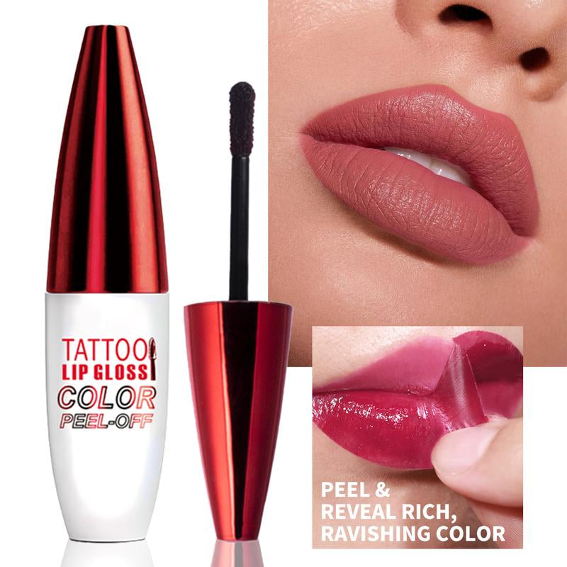 Tear off Glossy Lipstick, Natural Moisturizer , Not Easy to Peel Off, Non Stick to the Cup, Lightweight, Bright Valentine'S Day Color Hydrate Care Cosmetics