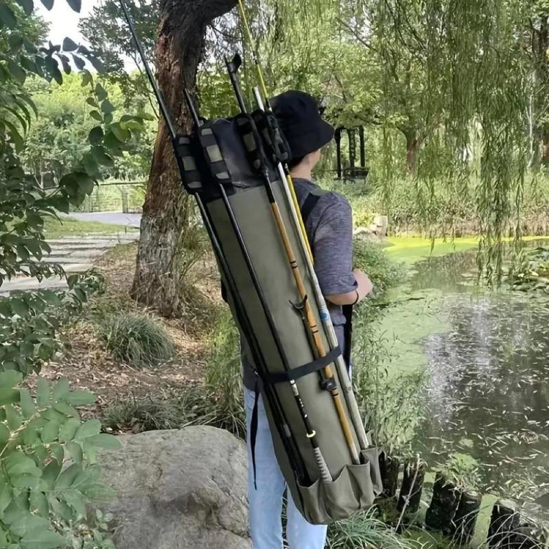Multi-Function Fishing Pole Bag, Portable Fishing Tool Organizing Bag, Outdoor Fishing Accessory