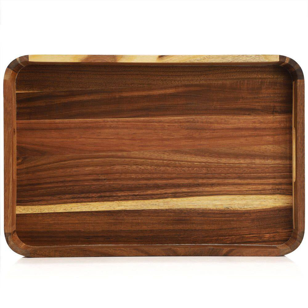 Acacia Wood 17.75 in X 12 in X 2 in Rectangle Serving Tray