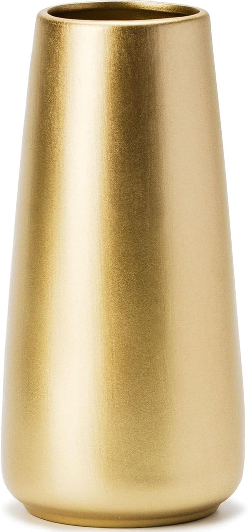 Bright White Vase - 6“ White Ceramic Flower Vase, Boho Vases for Pampas Grass, Minimalist Modern Vases for Home Decor, Table Shelf Living Room Farmhouse Decor