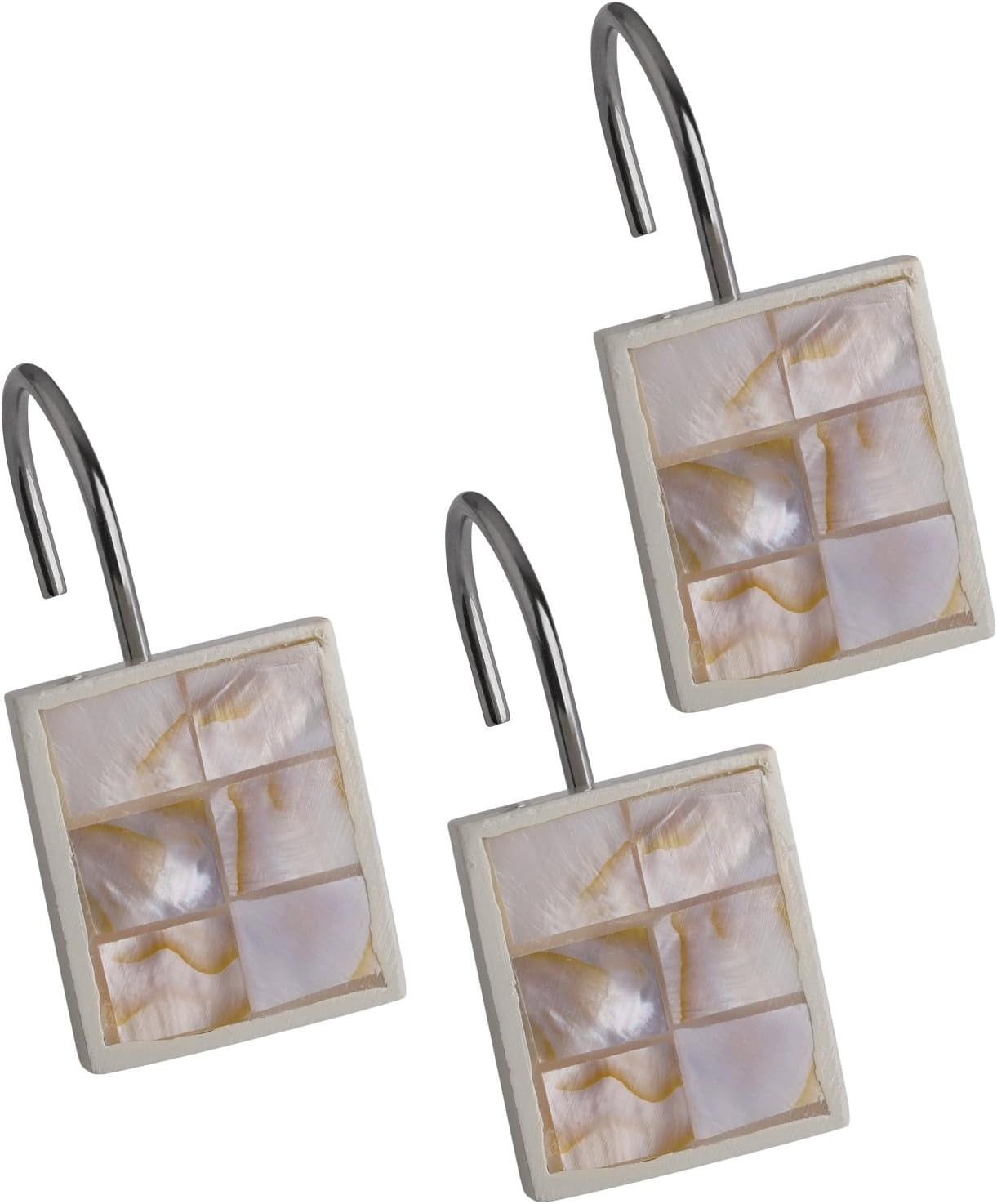 Milano 4-Piece Bathroom Accessory Set | Mother of Pearl Soap Dispenser, Toothbrush Holder, Tumbler & Soap Dish