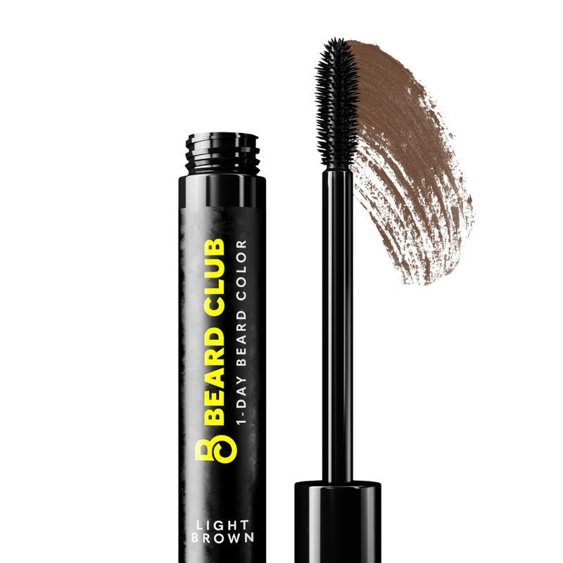 Beard Club One-Day Beard & Eyebrow Color - Available in Four Colors and Four Sizes - Temporary Color for Beard and Eyebrows, Covers Greys, Fills in Patches, and Enhances Volume - 30 Applications per Tube
